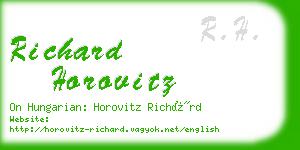 richard horovitz business card